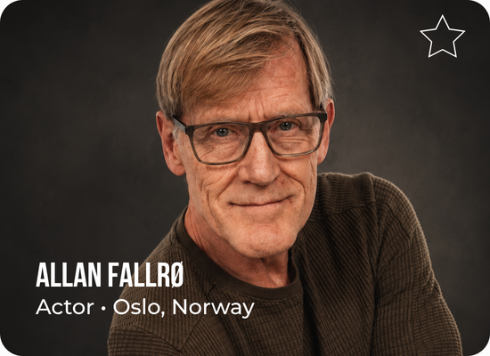 Allan Fallrø, actor from Oslo, Norway, Selfcast Exclusive Talent