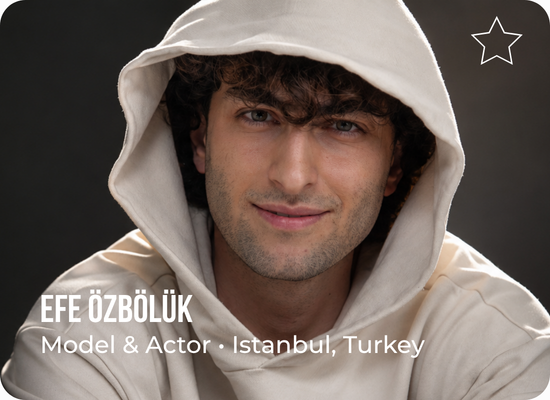 Efe Özbölük, model and actor from Istanbul, Turkey, Selfcast Exclusive Talent